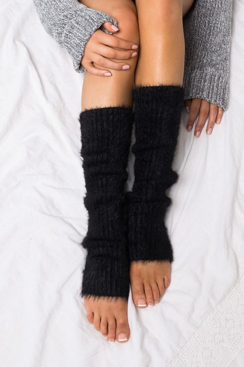 Ultra Soft Cozy Warm Eyelash Design Fashion Leg Warmers - Accessoriesforever