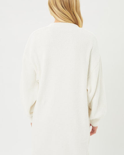 Simple Classic Casual Long Bishop Sleeve Fashion Top Sweater Cardigan