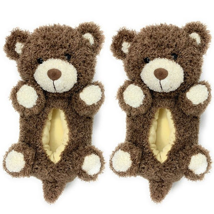 Bear Hug Cozy Animal House Home Women Non-Skid Slippers - Accessoriesforever