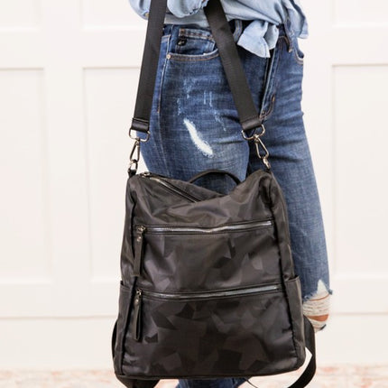 Stylish Sleek Convertible Handbag Tote Backpack