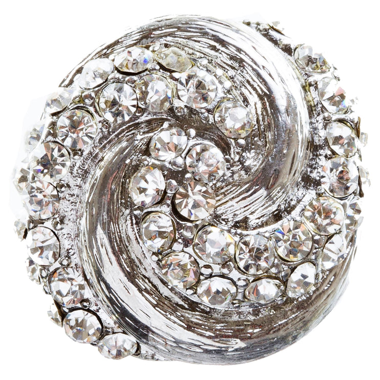 Bridal Wedding Jewelry Crystal Rhinestone Beautiful Spiral Pattern Stretch Ring - Accessoriesforever
