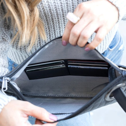 Luxe Classic Quilted Wristlet Clutch