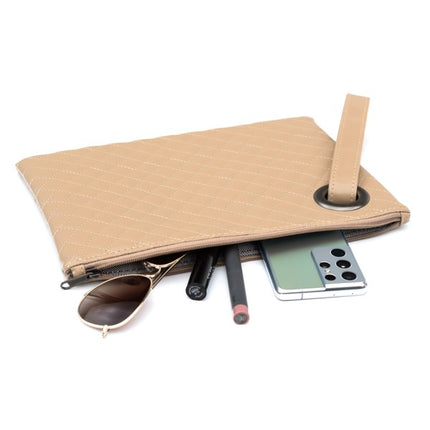 Luxe Classic Quilted Wristlet Clutch