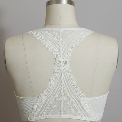 Classic Seamless Front Lace Racerback Top Bralette