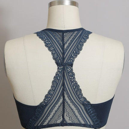 Classic Seamless Front Lace Racerback Top Bralette