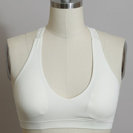 Classic Seamless Front Lace Racerback Top Bralette