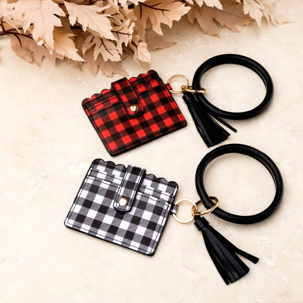 Buffalo Key Ring ID Wallet Bracelet - Accessoriesforever