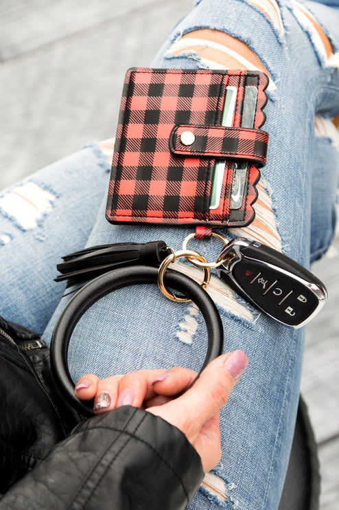 Buffalo Key Ring ID Wallet Bracelet - Accessoriesforever