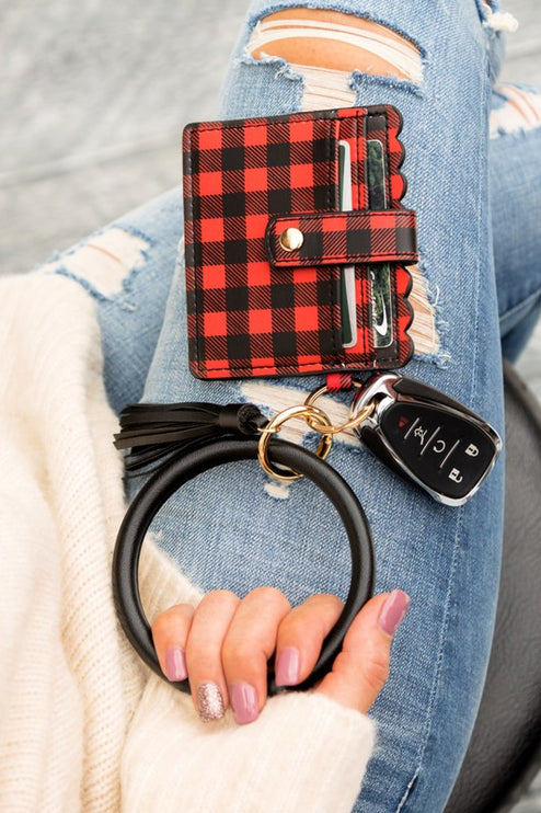 Buffalo Key Ring ID Wallet Bracelet - Accessoriesforever