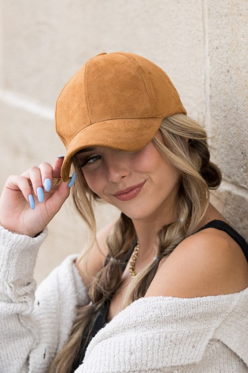 Classic Soft Vegan Suede Casual Fashion Boyfriend Ball Baseball Cap Hat - Accessoriesforever
