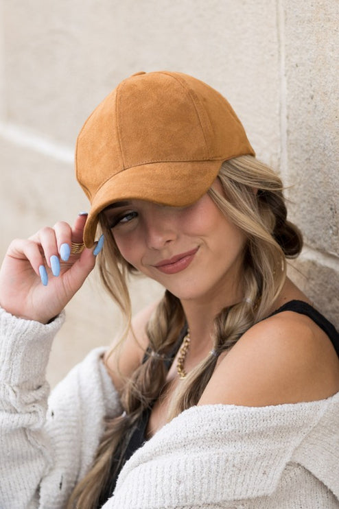 Classic Soft Vegan Suede Casual Fashion Boyfriend Ball Baseball Cap Hat