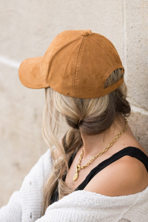 Classic Soft Vegan Suede Casual Fashion Boyfriend Ball Baseball Cap Hat - Accessoriesforever