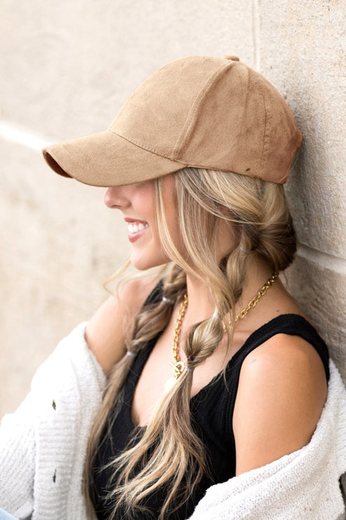 Classic Soft Vegan Suede Casual Fashion Boyfriend Ball Baseball Cap Hat - Accessoriesforever
