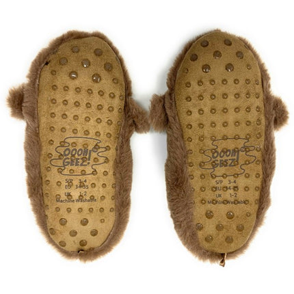 Let's Monkey Cozy Animal House Home Women Sherpa Non-Skid Socks Slippers - Accessoriesforever
