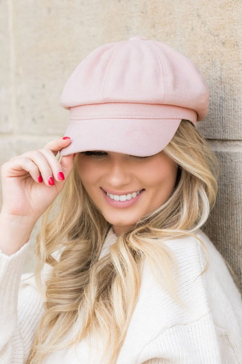 Classic All Seasons Sleek Suede Newsboy Cap Hat - Accessoriesforever