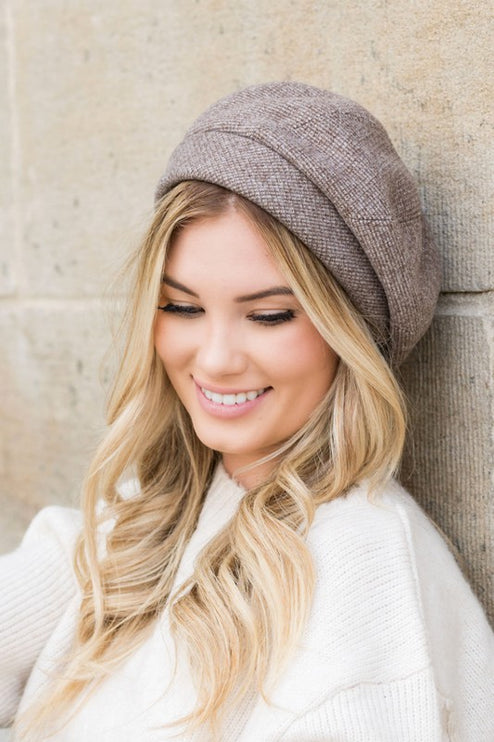 Stylish Casual Classic Fold-Over Fold Over Hat Beret - Accessoriesforever
