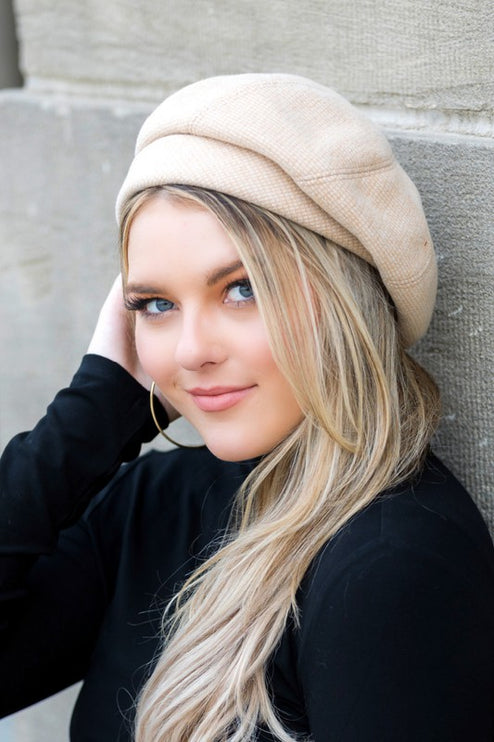 Stylish Casual Classic Fold-Over Fold Over Hat Beret - Accessoriesforever
