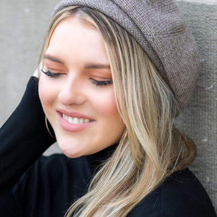 Stylish Casual Classic Fold-Over Fold Over Hat Beret - Accessoriesforever