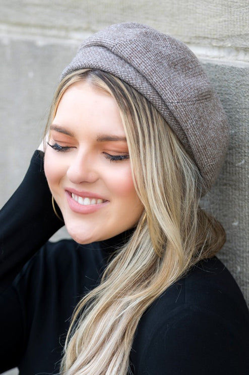 Stylish Casual Classic Fold-Over Fold Over Hat Beret - Accessoriesforever