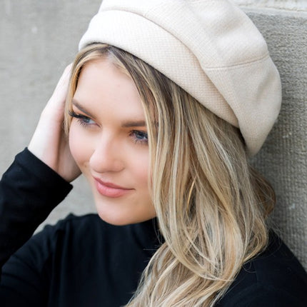 Stylish Casual Classic Fold-Over Fold Over Hat Beret - Accessoriesforever