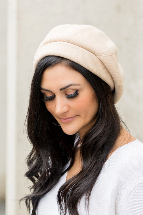 Stylish Casual Classic Fold-Over Fold Over Hat Beret - Accessoriesforever
