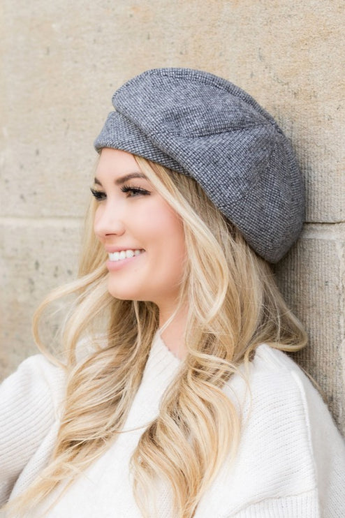Stylish Casual Classic Fold-Over Fold Over Hat Beret - Accessoriesforever