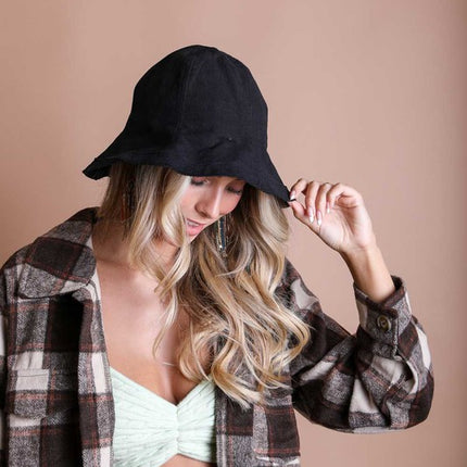 Urban Cotton Bucket Hat with Wired Brim