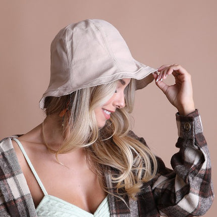 Urban Cotton Bucket Hat with Wired Brim
