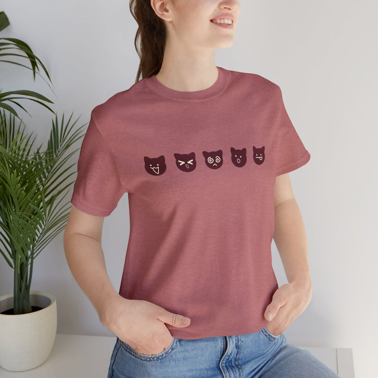 Exclusive Cute Cat Boba Soft Cotton Jersey Short Sleeve Unisex Tee T-shirt - Accessoriesforever