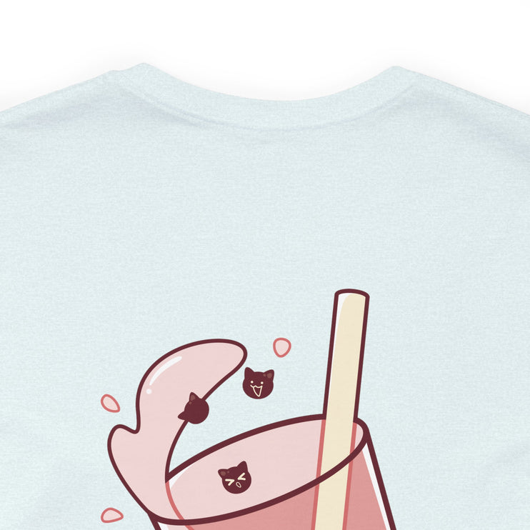 Exclusive Cute Cat Boba Soft Cotton Jersey Short Sleeve Unisex Tee T-shirt - Accessoriesforever