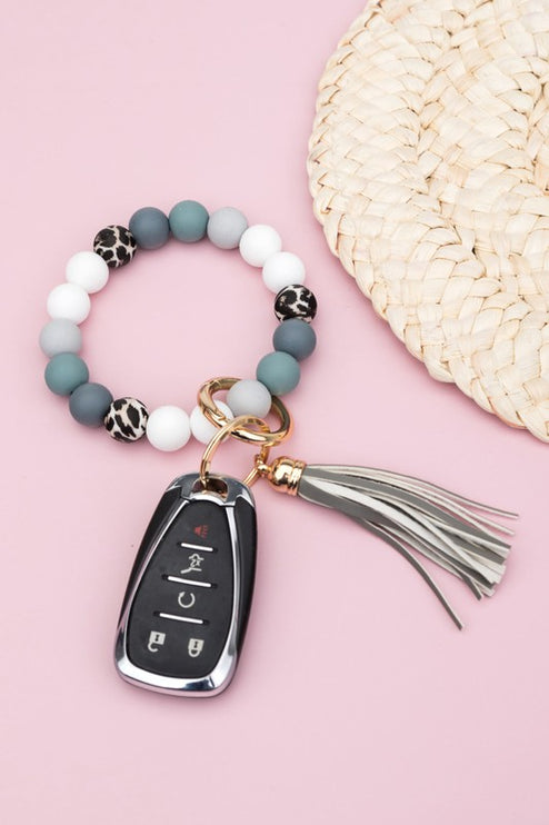 Silicone Monochromatic Key Ring Bracelet - Accessoriesforever