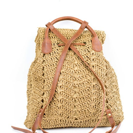 Adorable Fashion Woven Straw Bag Backpack - Accessoriesforever