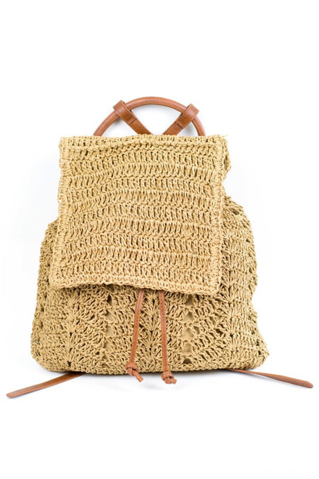 Adorable Fashion Woven Straw Bag Backpack