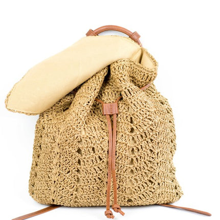 Adorable Fashion Woven Straw Bag Backpack - Accessoriesforever
