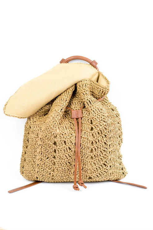 Adorable Fashion Woven Straw Bag Backpack