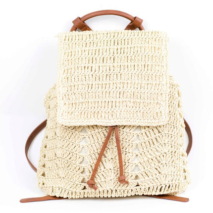 Adorable Fashion Woven Straw Bag Backpack - Accessoriesforever