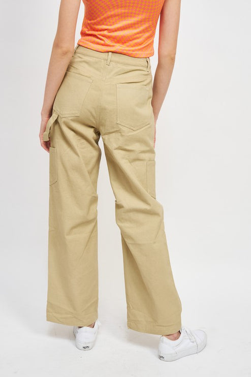 Classic Stylish Casual High Rise Wide-Leg Cargo Pants Denim Jeans - Accessoriesforever