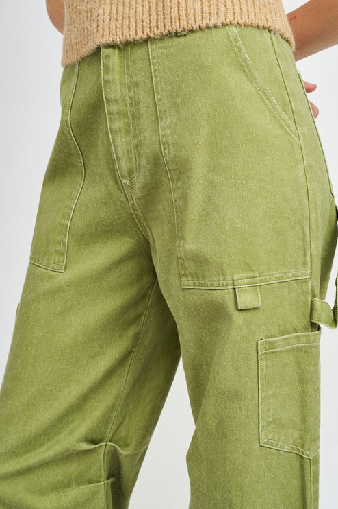 Classic Stylish Casual High Rise Wide-Leg Cargo Pants Denim Jeans - Accessoriesforever