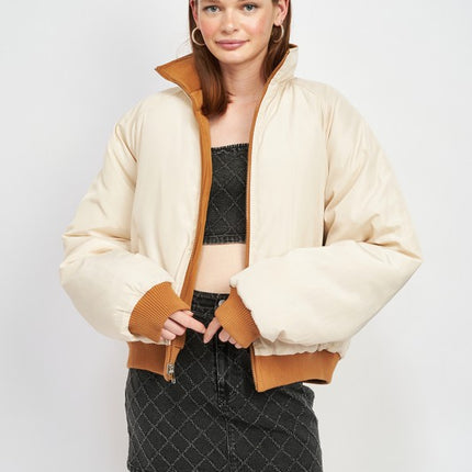 Cozy Stylish Fashion Warm Outwear Reversible Puffer Jacket - Accessoriesforever