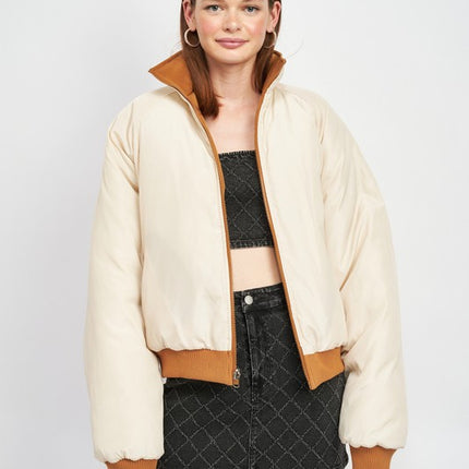 Cozy Stylish Fashion Warm Outwear Reversible Puffer Jacket - Accessoriesforever