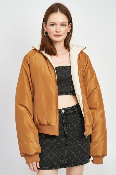 Cozy Stylish Fashion Warm Outwear Reversible Puffer Jacket - Accessoriesforever