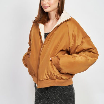 Cozy Stylish Fashion Warm Outwear Reversible Puffer Jacket - Accessoriesforever