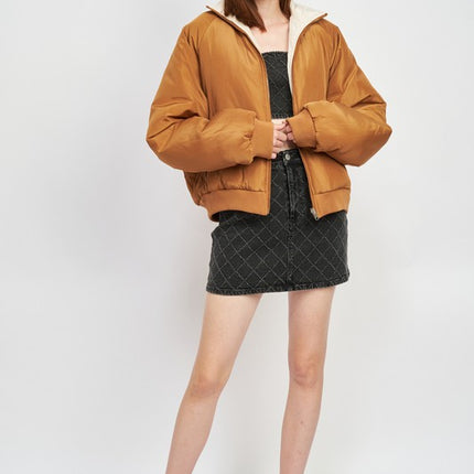 Cozy Stylish Fashion Warm Outwear Reversible Puffer Jacket - Accessoriesforever
