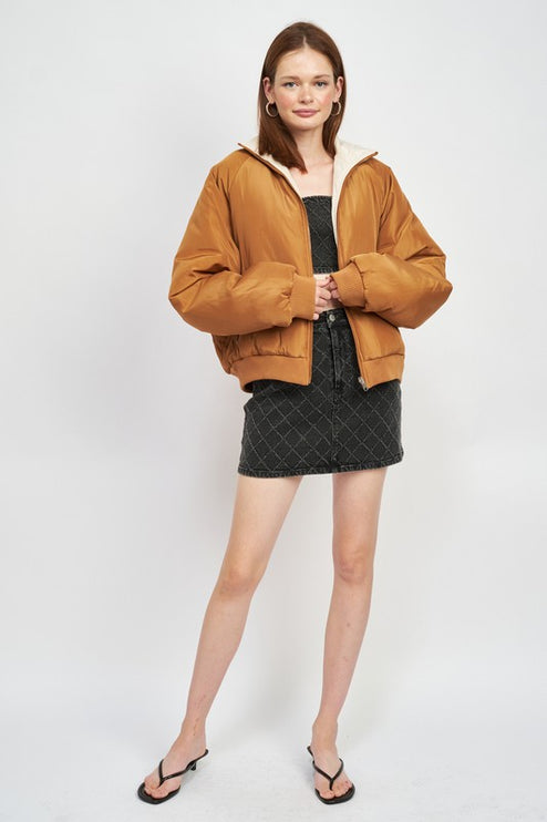 Cozy Stylish Fashion Warm Outwear Reversible Puffer Jacket - Accessoriesforever