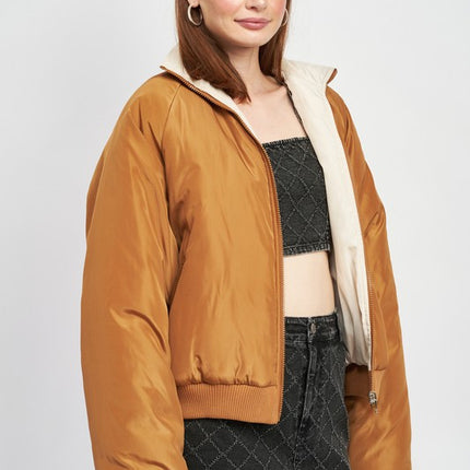 Cozy Stylish Fashion Warm Outwear Reversible Puffer Jacket - Accessoriesforever