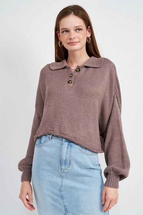 Trendy Chic Fashion Cropped Knit Top Sweater - Accessoriesforever