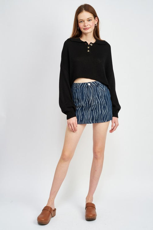 Trendy Chic Fashion Cropped Knit Top Sweater - Accessoriesforever