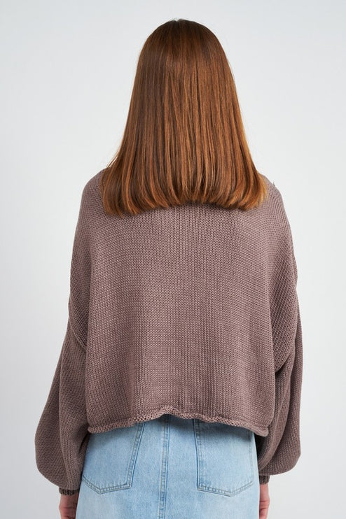Trendy Chic Fashion Cropped Knit Top Sweater - Accessoriesforever
