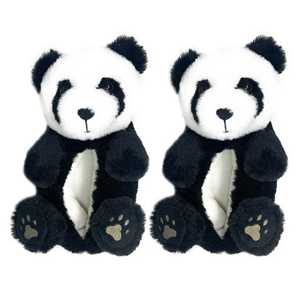 Panda Hugs Cozy Animal House Home Women Non-Skid Slippers