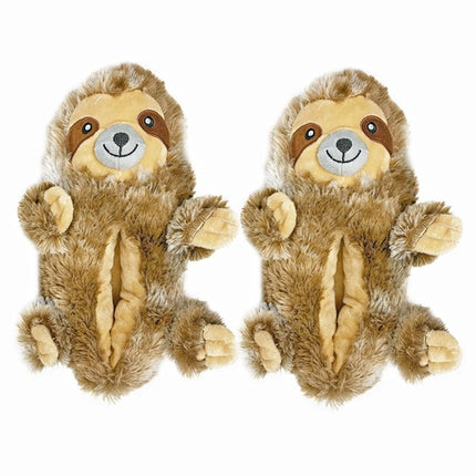 Sloth Hugs Cozy Animal House Home Women Non-Skid Fuzzy Slippers - Accessoriesforever